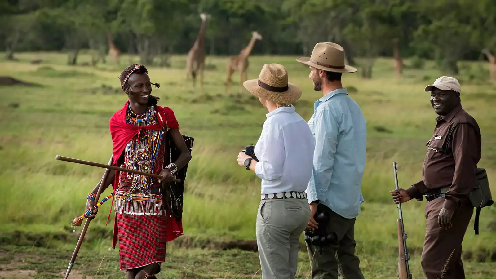 Kenya walking safari with a guide