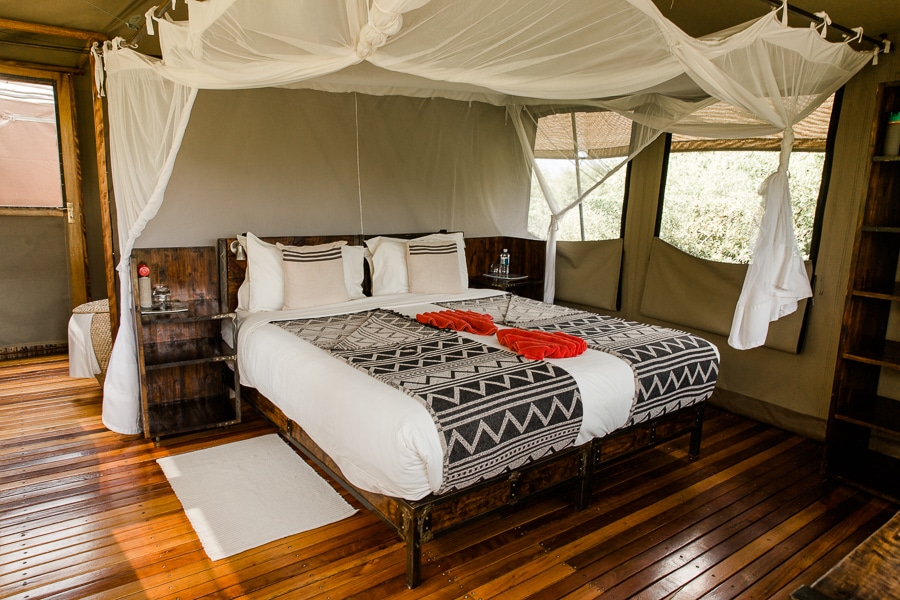 Safari tent bedroom - Sango Camp