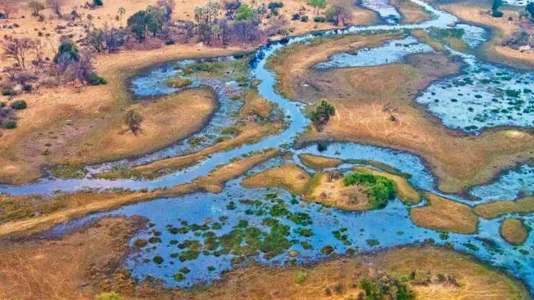 Okavango Delta - helicopter view